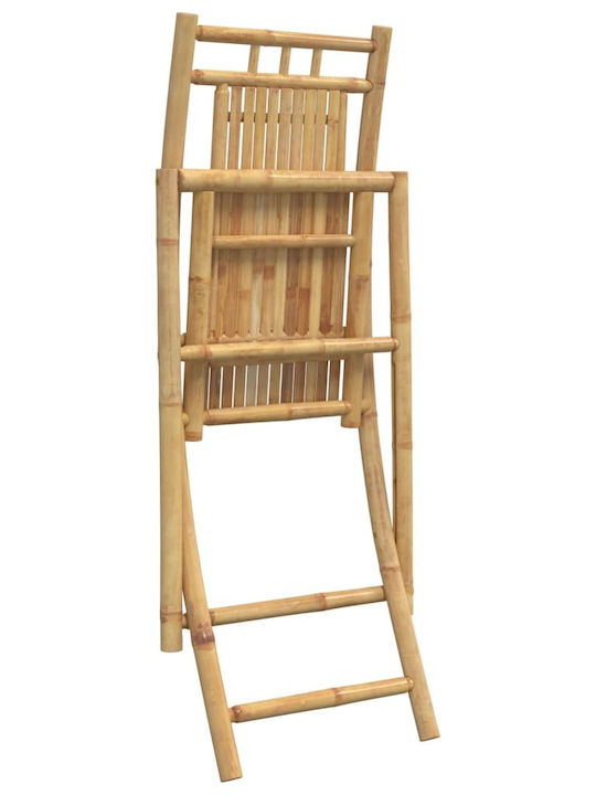 Scaun de exterior Bambus Bambus cu pernă 4buc 46x66x99cm