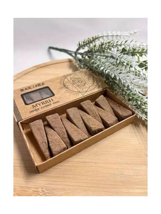Banjara Pyramidenkegel Natürlicher Myrrhe-Räucherkegel 10 Stk