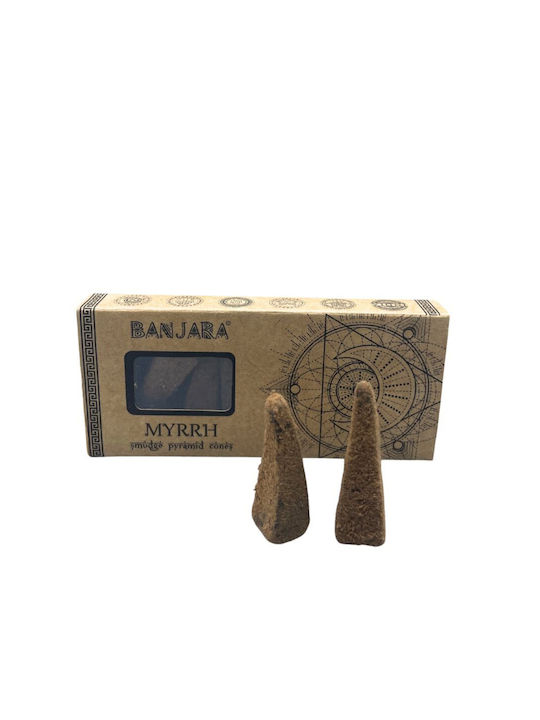 Banjara Pyramidenkegel Natürlicher Myrrhe-Räucherkegel 10 Stk