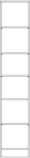 Библиотека Подов Сив 40x40x210см