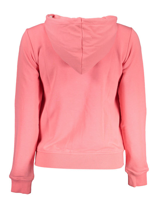 K-Way Women's Long Hooded Cardigan Pink