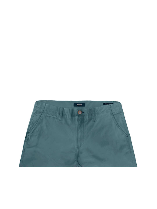 Double Ανδρική Βερμούδα Chino Blue Teal SHO-22