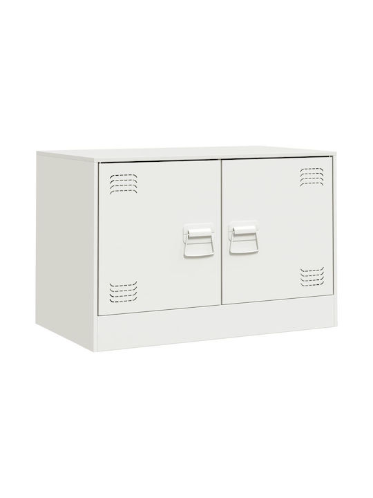 Έπιπλο Τηλεόρασης Μεταλλικό Λευκό Μ67xΠ39xΥ44cm