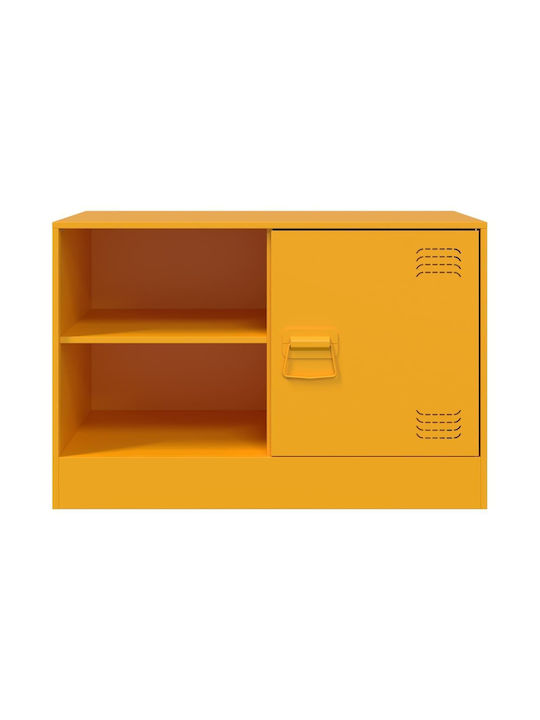 Metal TV Stand Mustard Yellow M67xD39xH44cm