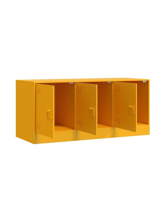 Metal TV Stand Mustard Yellow 99x39x44cm