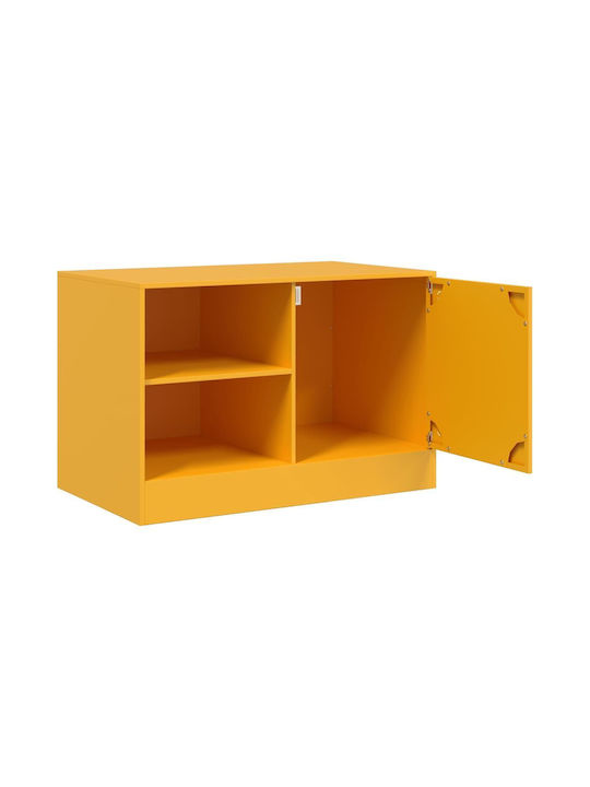 Metal TV Stand Mustard Yellow M67xD39xH44cm