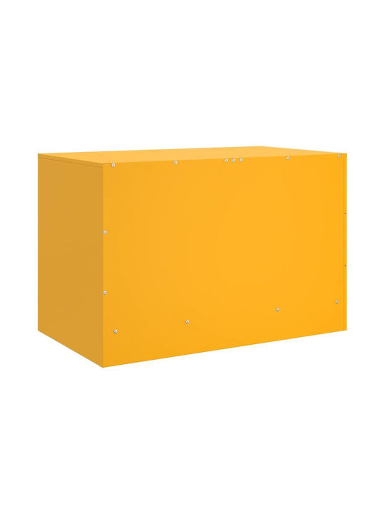 Metal TV Stand Mustard Yellow M67xD39xH44cm