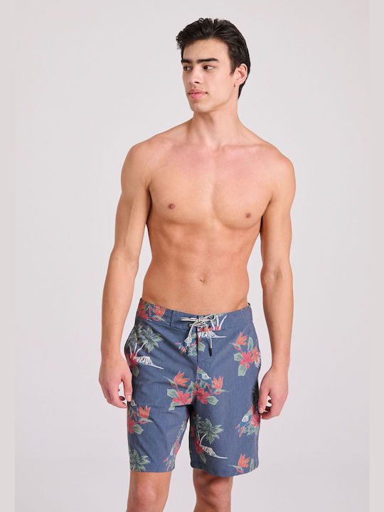 Funky Buddha Herren Badehose Bermuda Blau