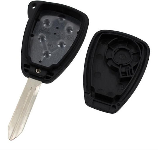 Carcasă cheie auto cu lamă cu 2 butoane pentru Jeep / Chrysler