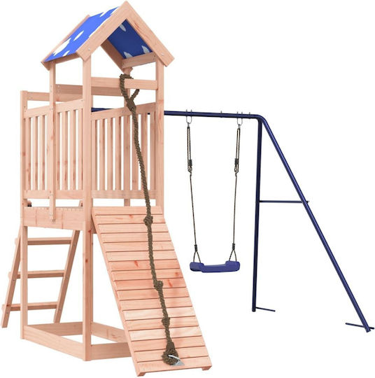 vidaXL Holzturm mit Kletterfläche 242x248x215cm. Braun