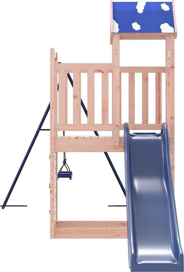 vidaXL Holzturm mit Kletterfläche Braun