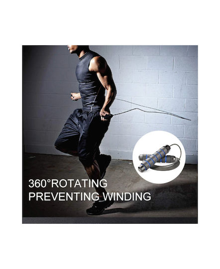 Springseil Fitness mit Gewicht Blau