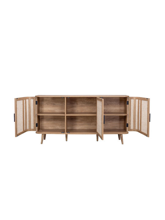 Μπουφές Monmarte Ξύλινος Φυσικό 150x39x77cm