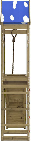 vidaXL Wooden Tower with Climbing Surface Brown