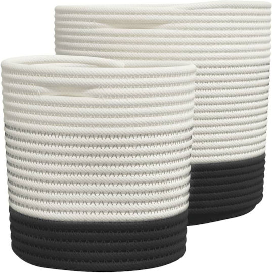 vidaXL Storage Basket Fabric Multicolour 2pcs