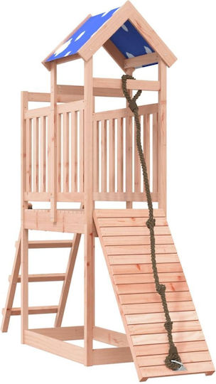 vidaXL Holzturm mit Kletterfläche Braun