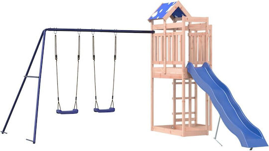 vidaXL Holzturm Spielplatzspielzeug mit Rutsche Braune