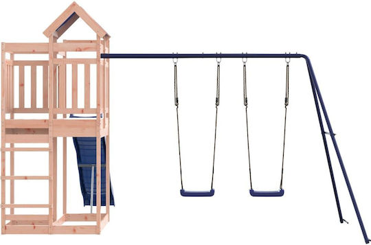 vidaXL Holzturm Spielplatzspielzeug mit Rutsche Braune