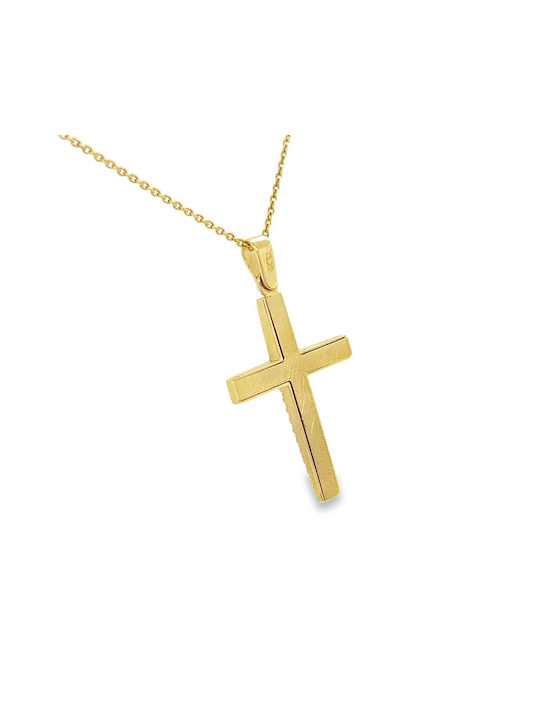 Xryseio Damen Gold Kreuz 14K