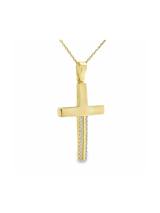 Xryseio Women's Gold Cross 14K