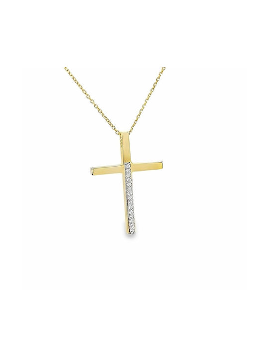 Xryseio Women's Gold Cross 14K