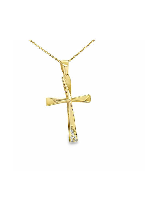 Xryseio Women's Gold Cross 14K