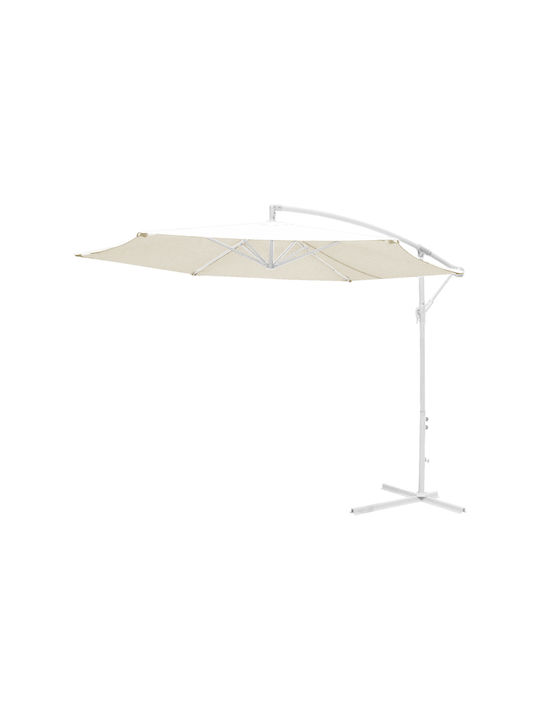 Professional Hanging Round Aluminum Parasol Jiopel White Φ3xH2.5m