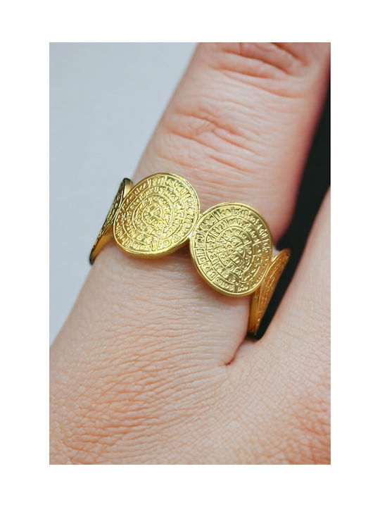 Σχεδιο Women's Ring from Steel Gold Plated