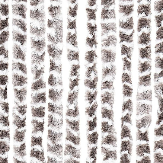 vidaXL Къртина за вратата Кафяв 118x220см 4004892
