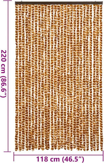 vidaXL Türvorhang Gelb 118x220cm 4004891