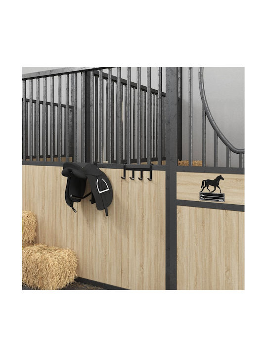 vidaXL Metal Wall Hanger Black 36x19x15cm 1pc