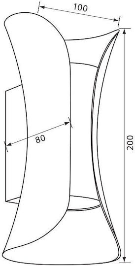 Vivalux Vivalux Wandmontierte Außenbeleuchtung Deckenleuchte IP65 10W mit Einstellbares Weiß Licht 10x20x8cm