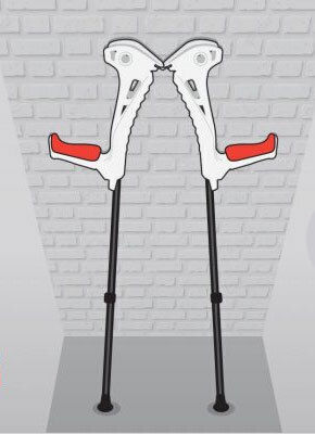 FDI Forearm Crutches Πατερίτσα Μασχάλης Μαύρο 86060