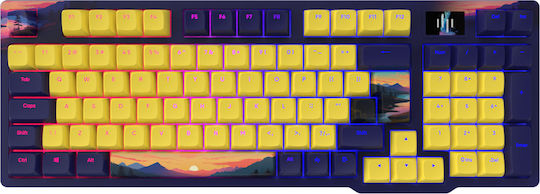 Dark Project KD98A Sunset Gaming Mechanical Keyboard with G3MS Sapphire switches and RGB lighting (English UK) Purple