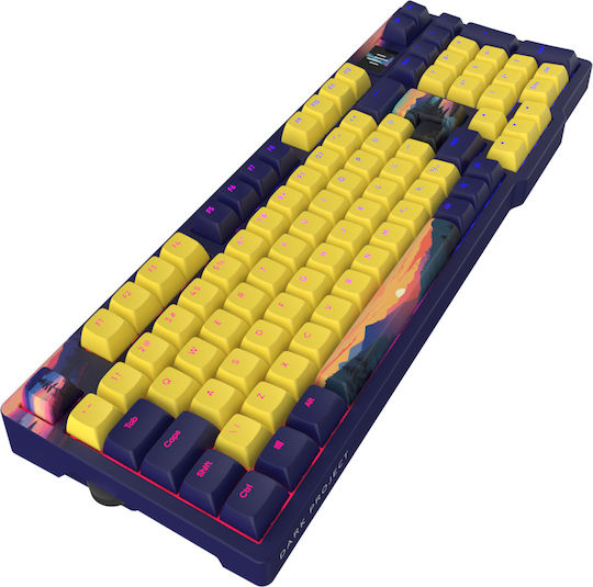 Dark Project KD98A Sunset Gaming Mechanical Keyboard with G3MS Sapphire switches and RGB lighting (English UK) Purple