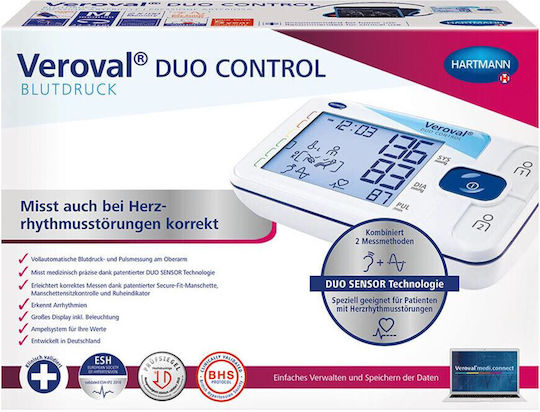 Hartmann Veroval Duo Control Large magazin online Tensiometru De braț cu detectare Aritmie 925525