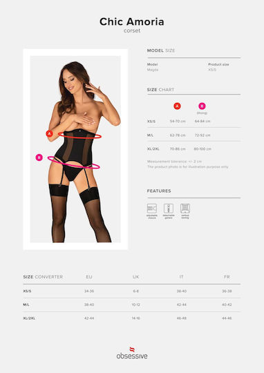Boss Of Toys Chic Amoria Sexy Σετ Εσωρούχων με Διαφάνεια Μαύρο