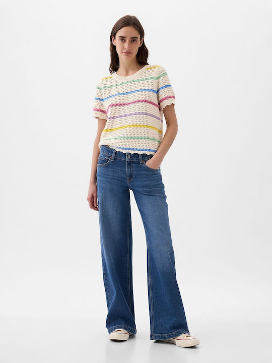 GAP Femeie Pulover Bumbac Cu dungi Multicolor