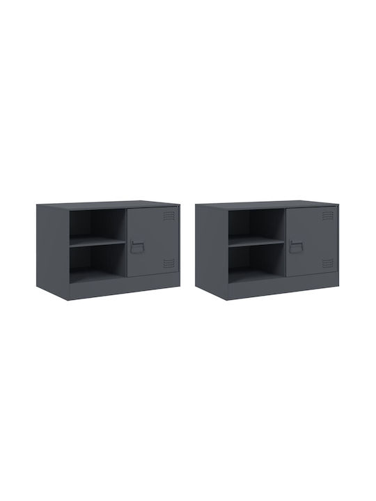 Wohnzimmer TV-Einheit Charcoal L67xB39xH44cm