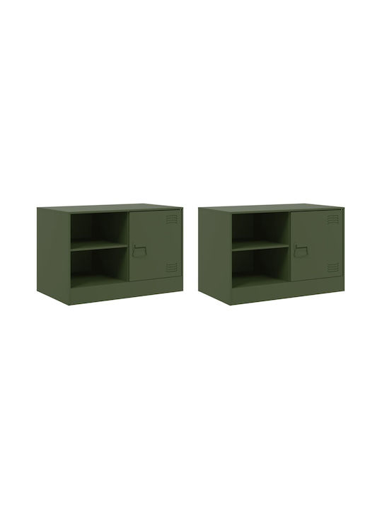 Wohnzimmer TV-Einheit Green olive oil L67xB39xH44cm