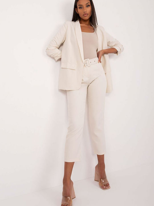 Och Bella Blazer pentru femei Sacou Light Beige