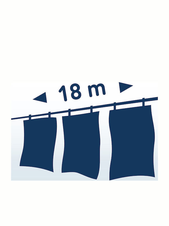 Rorets Folding Floor Clothes Drying Rack with Hanging Length 18m