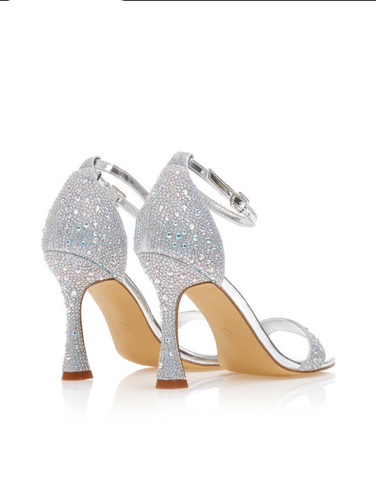 Women's Sandals with Strass Silver