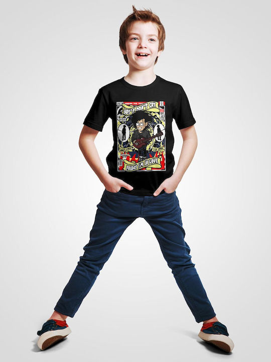 Pop Culture Kinder-T-Shirt Schwarz Robert-Smith-Kur