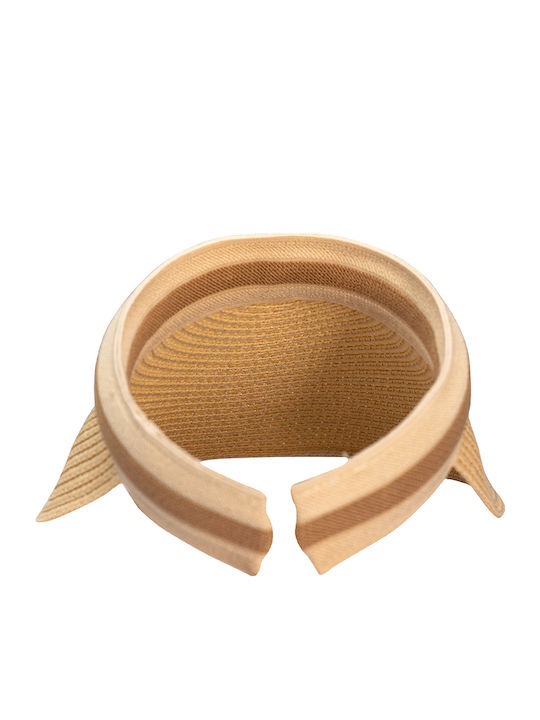 Brims and Trims Γυναικείο Ψάθινο Καπέλο Visor Μπεζ