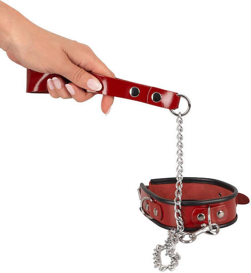 Orion Leather Halsband in Rot Farbe