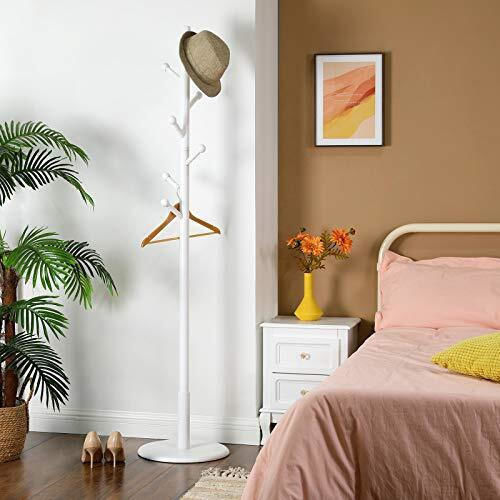 Songmics Cuiere de podea Lemn Alb 165cm