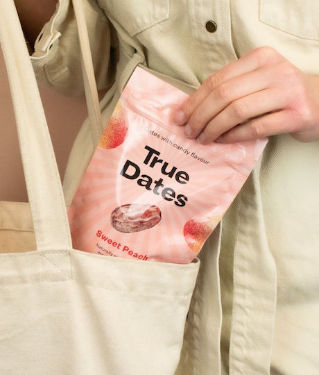 True Dates Φυσικoί Χουρμάδες Γεύση Sweet Peach Χωρίς Ζάχαρη 100gr