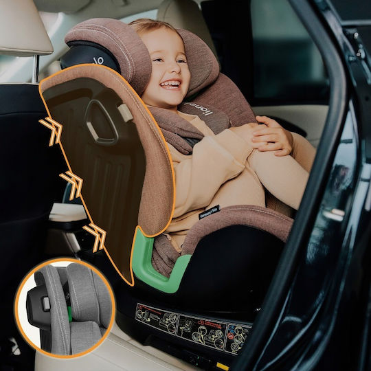Lionelo Harmony Baby Car Seat i-Size with Isofix Gray Concrete Bamboo 0-36 kg