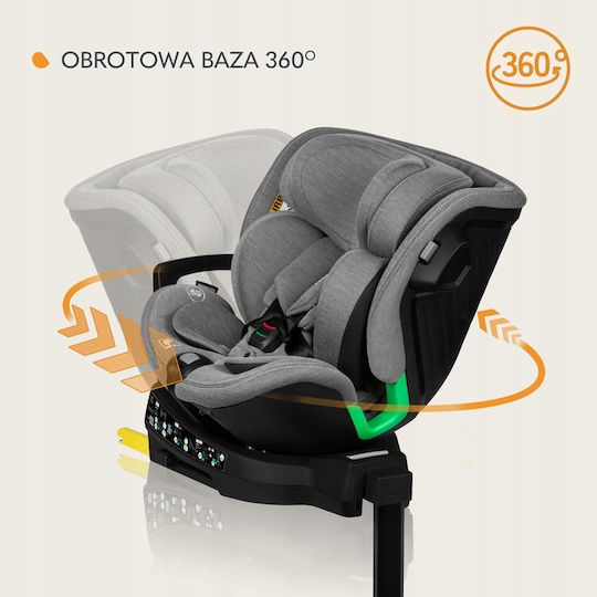 Lionelo Harmony Baby Car Seat i-Size with Isofix Gray Concrete Bamboo 0-36 kg
